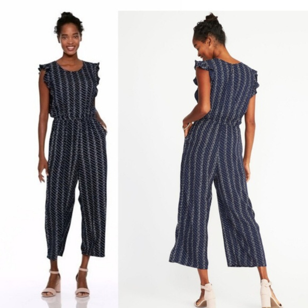 Old Navy blue patterned jumpsuit